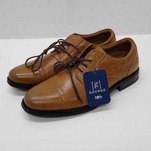George Branford Oxfords Casual Dress Shoe Cap Toe Men Size 10.5 Fit True to Size
